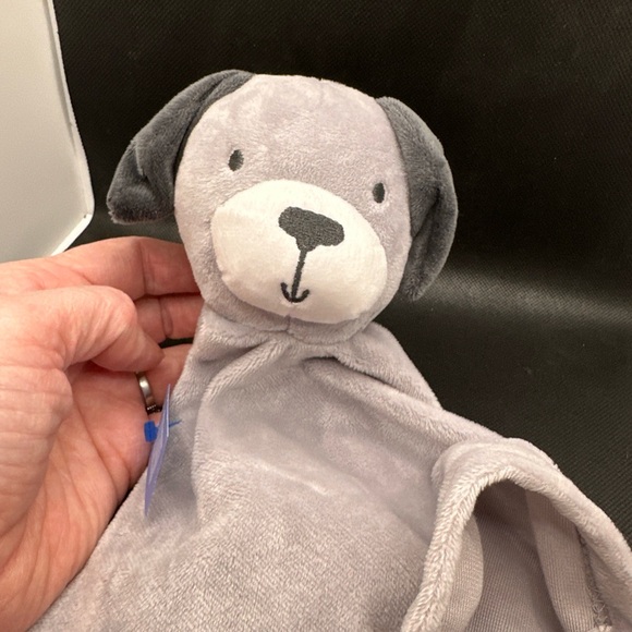 Baby Essentials Baby Security Blanket Plush Gray Dog Lovey - Picture 2 of 4